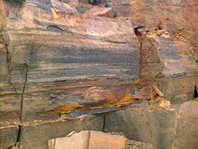 sedimentay yorkstone layers