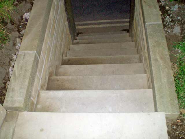 Yorkstone block steps