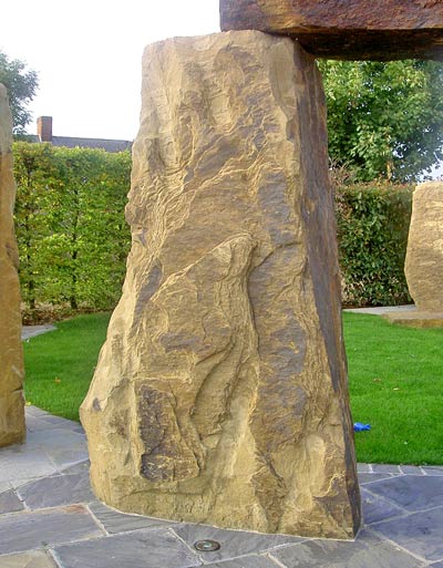 Yorkstone garden monolith